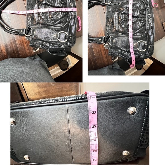 CHEZ FINE LEATHER Elegant Black Handbag - Picture 5 of 8